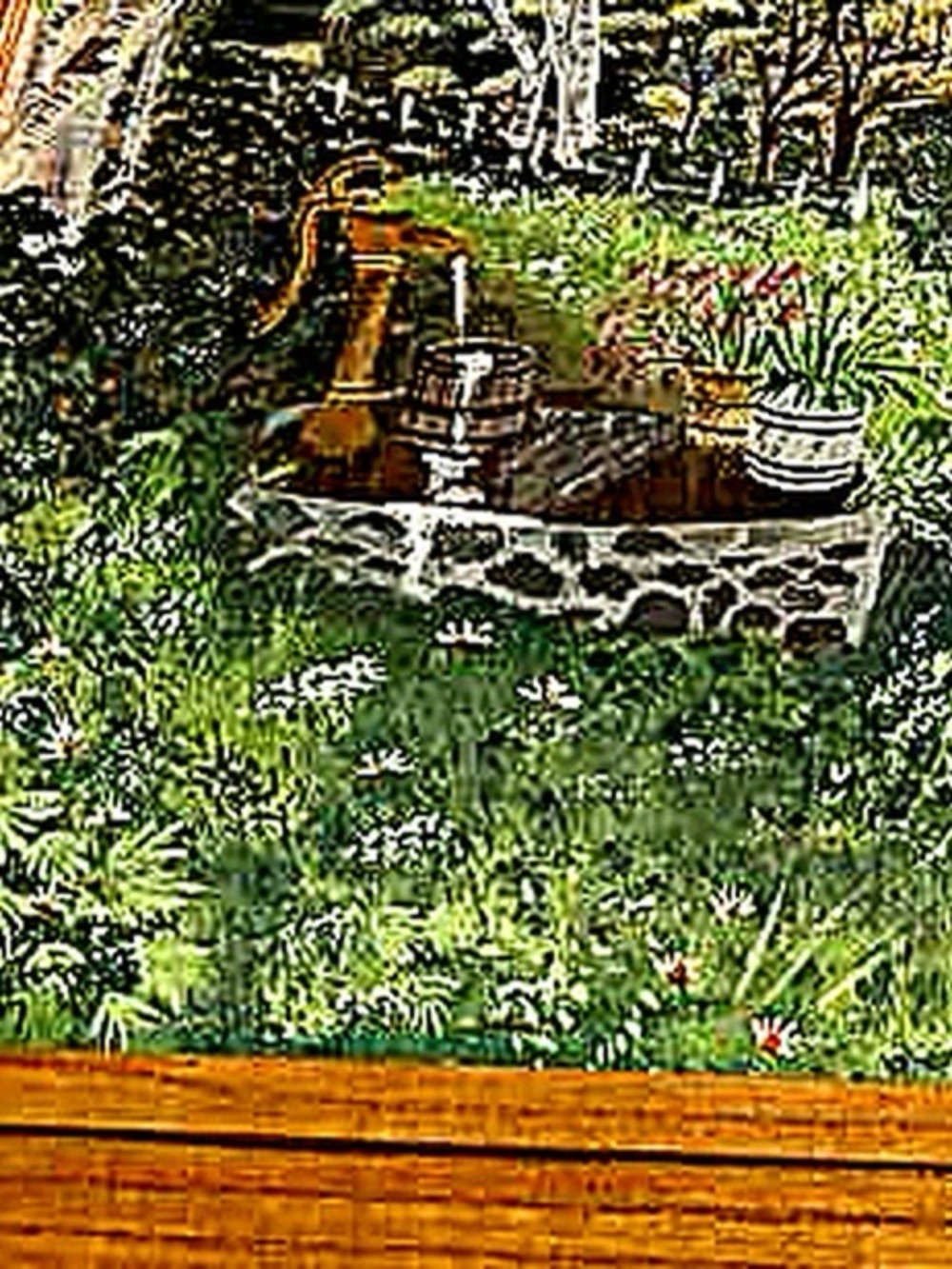 Original/Vintage Folk Art Farm Painting - Acrylic/Canvas
in Solid Oak Frame 🌾 - Picture 6 of 13